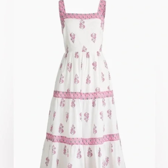 J. Crew Dresses & Skirts - J Crew Block Print Tiered Midi Dress